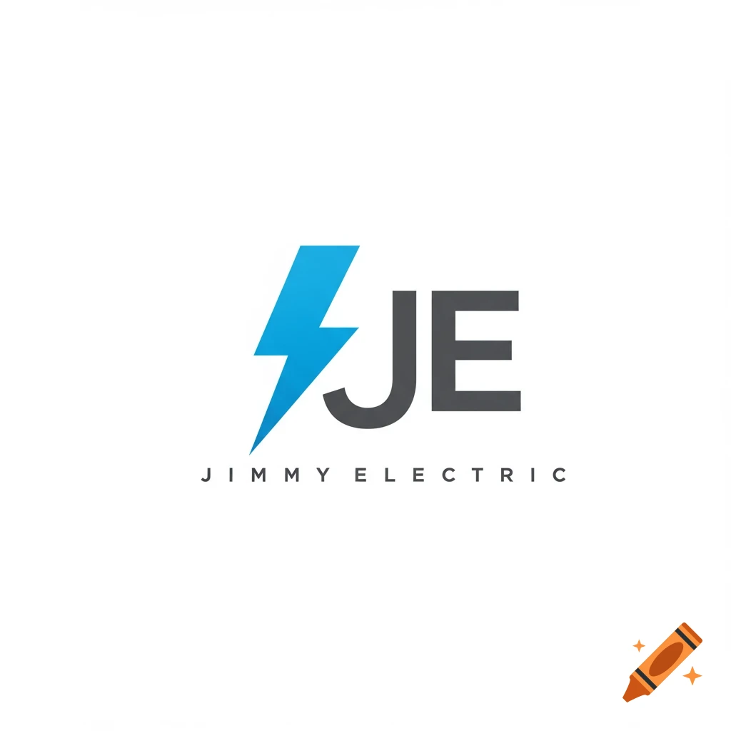 Logo with a blue lightning bolt forming a J next to an E, above the text 'JIMMY ELECTRIC'.