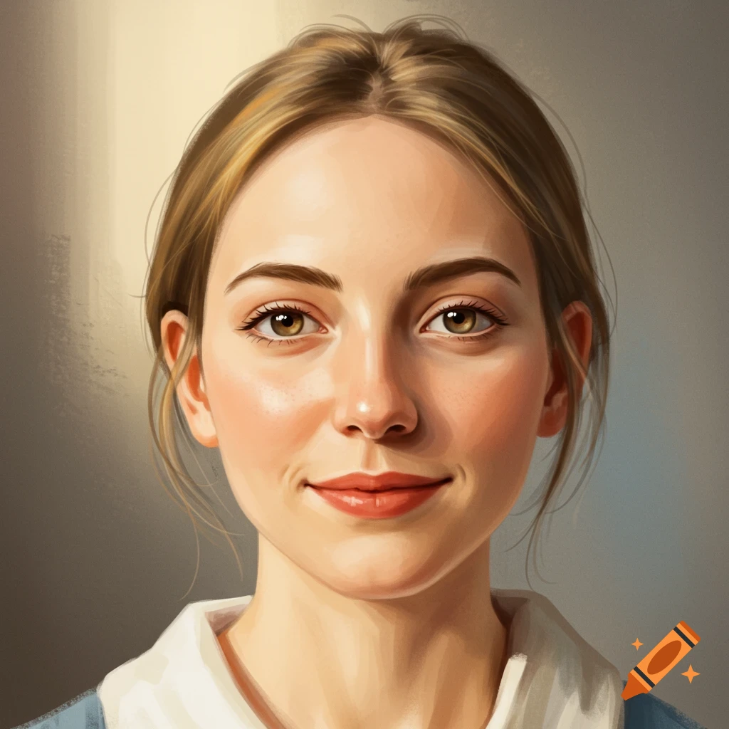 Close-up of a woman's face.