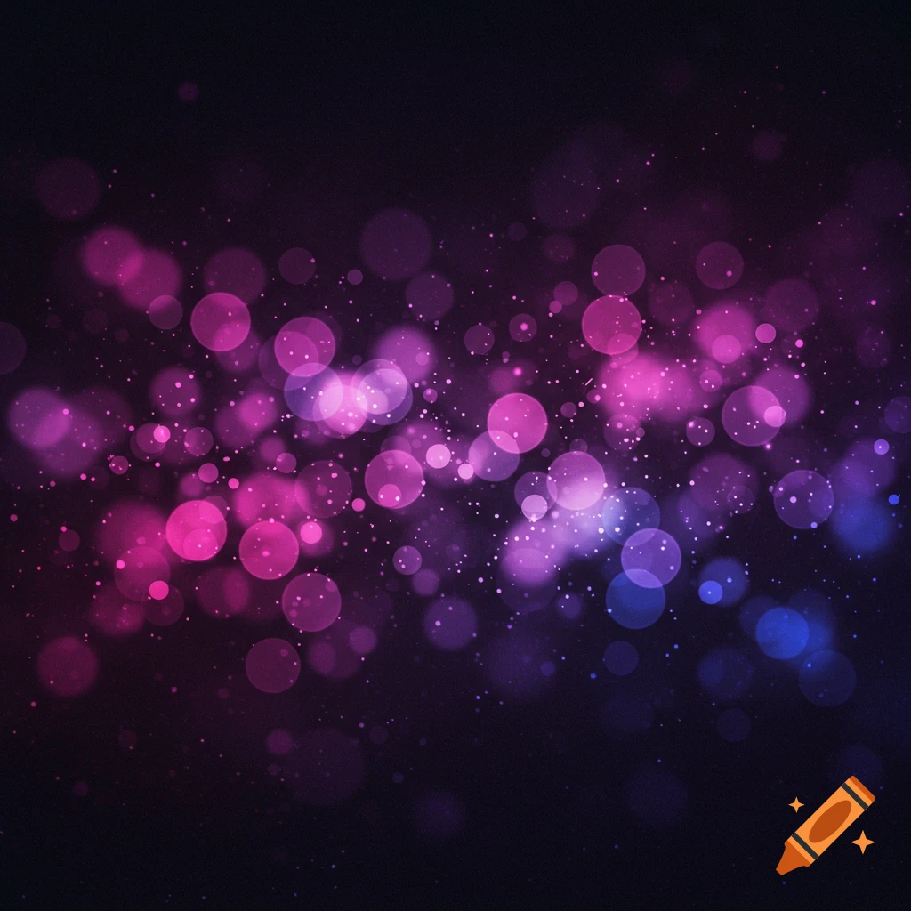 Abstract bokeh lights in pink, purple, and blue