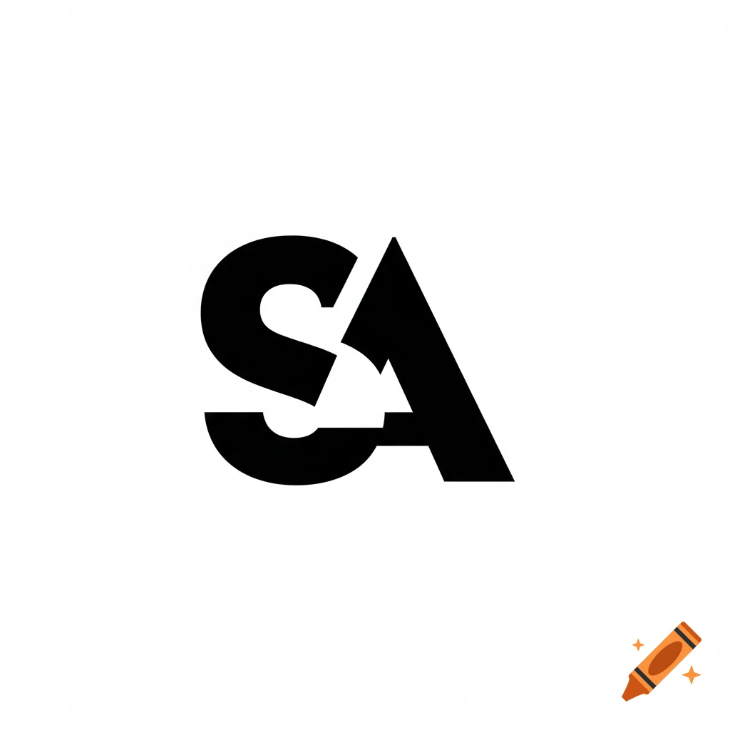 Black logo design combining letters S and A on white background.