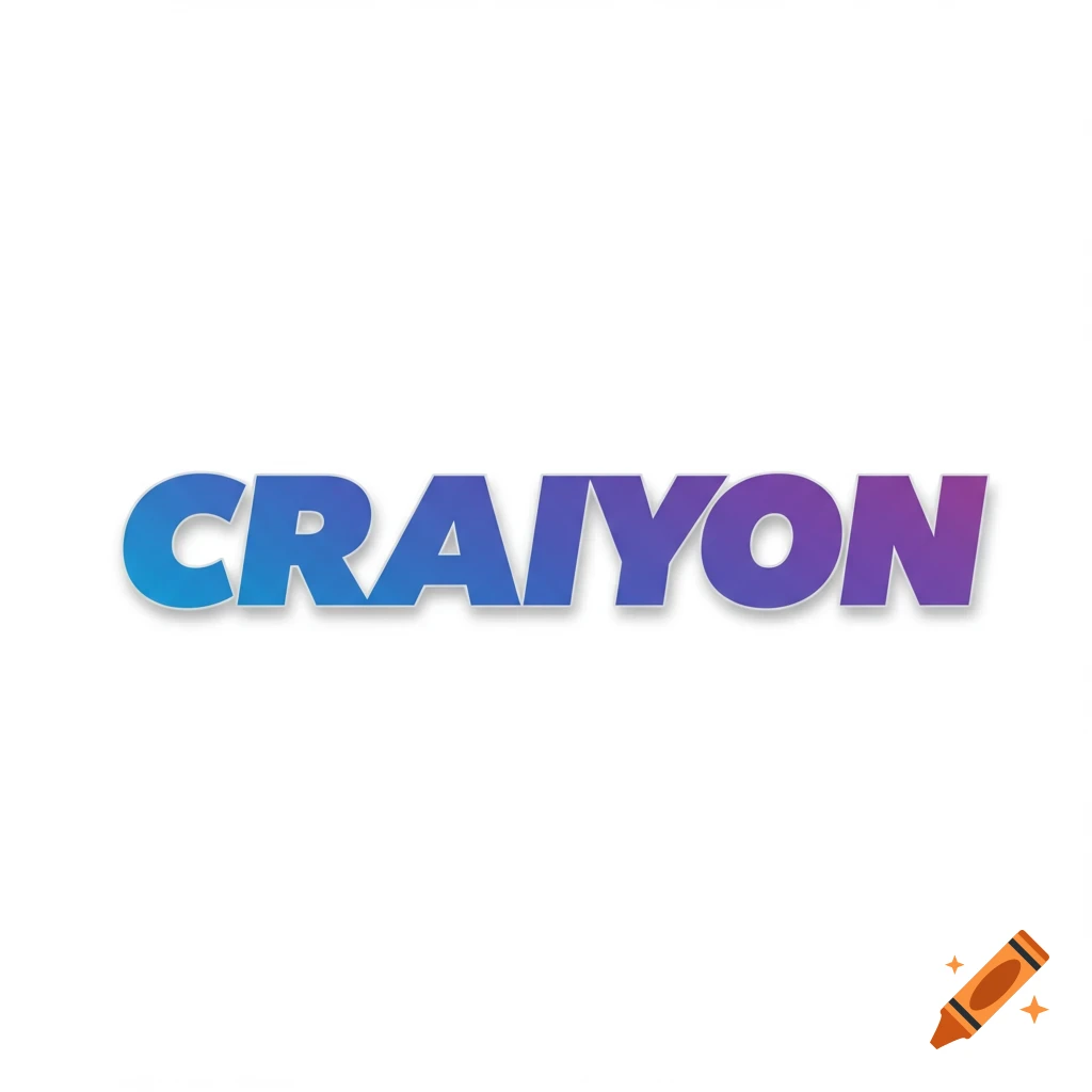 The word CRAIYON in a blue and purple gradient font with shadow on a white background.