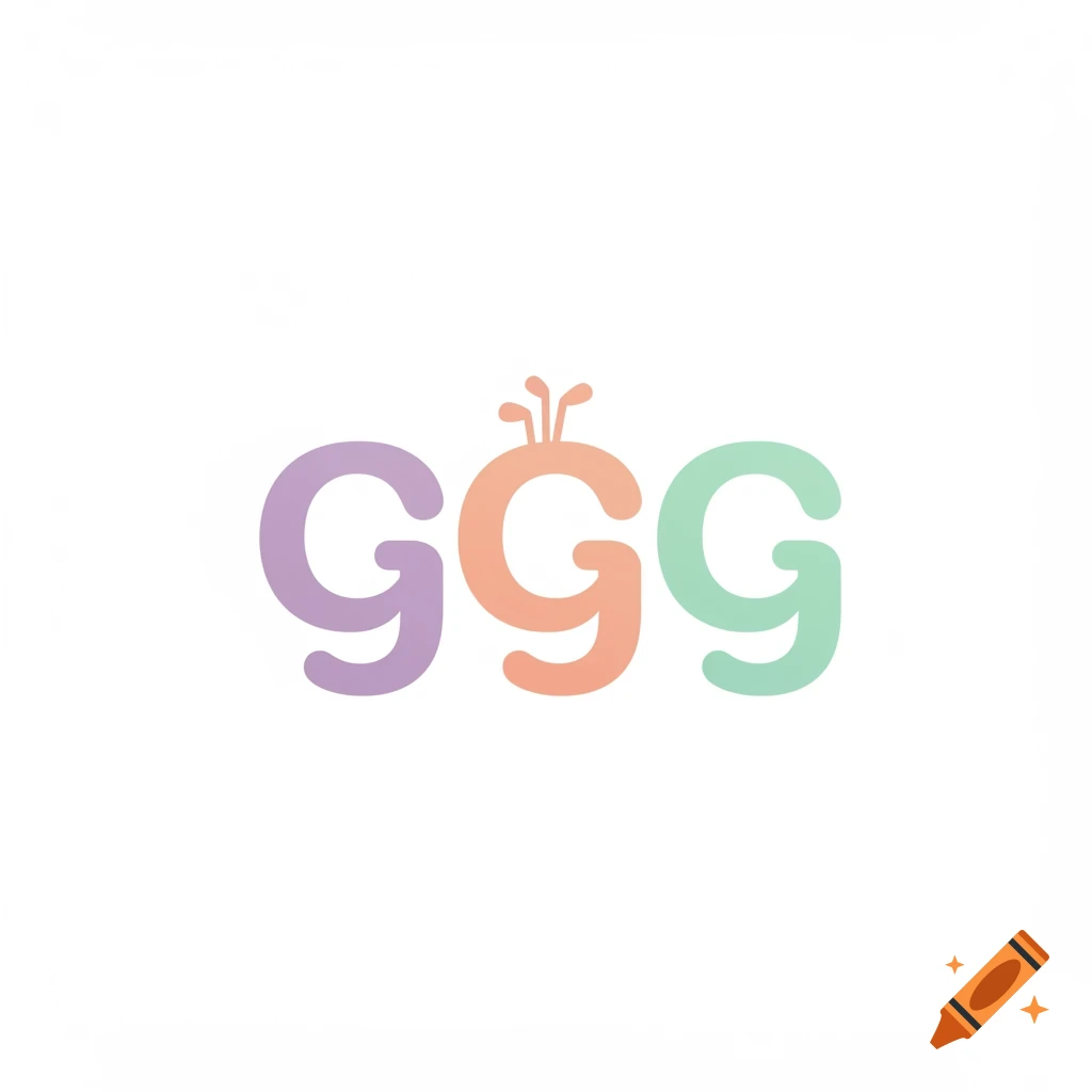 Logo with pastel purple, peach, and mint green GGG letters and a small golf design.