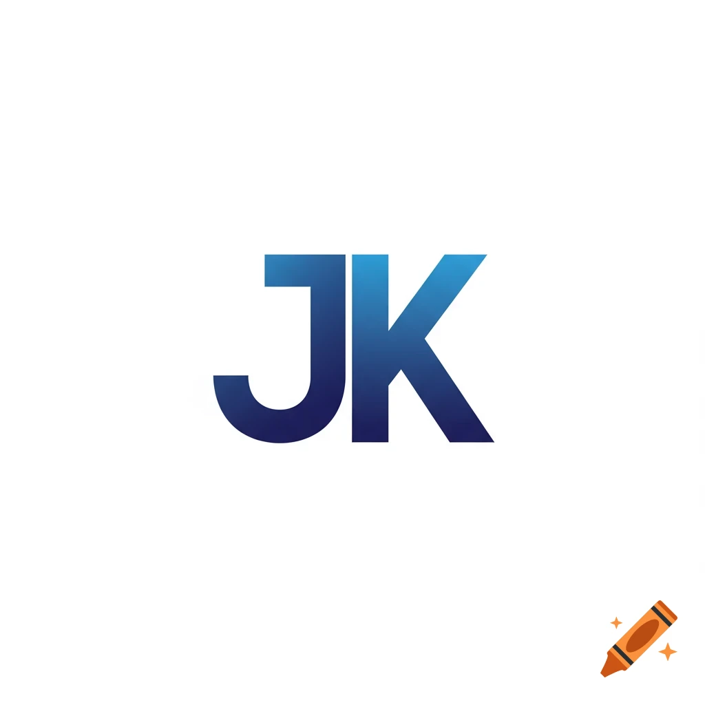 A logo showing the letters J and K in blue with a gradient on a white background.