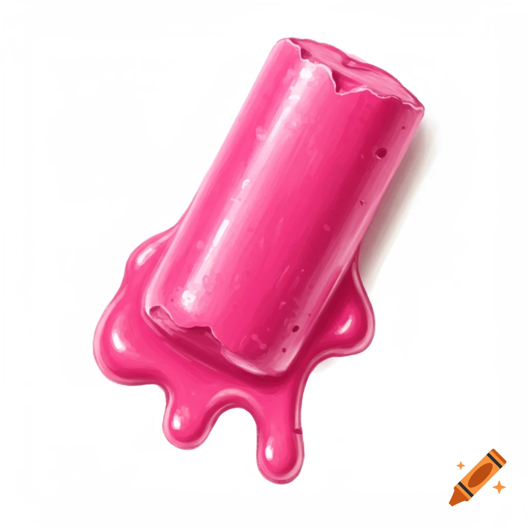 A melting hot pink crayon.