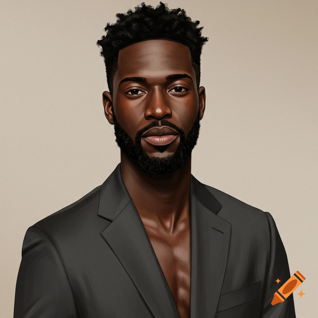 Image of a handsome Black man in a dark suit jacket looking forward.