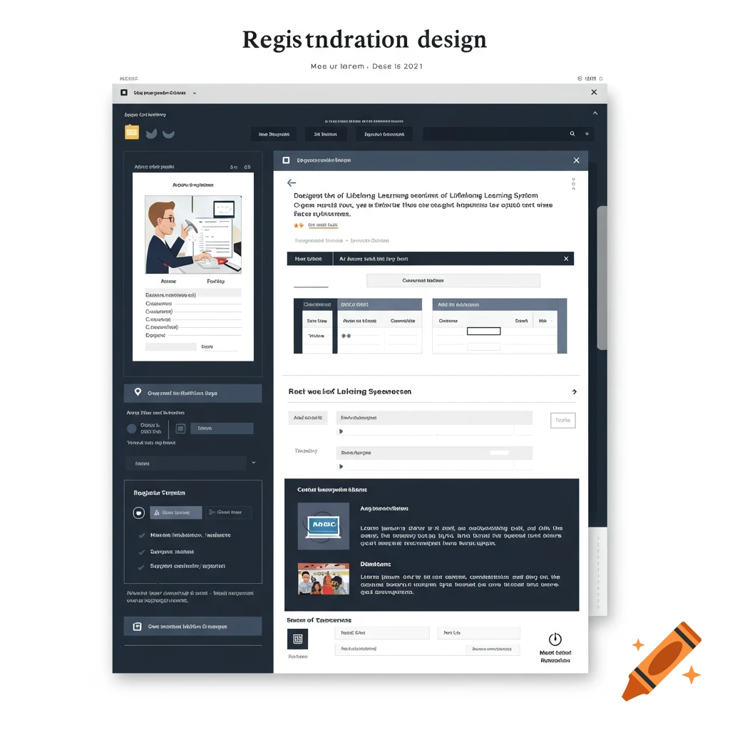 User interface design for a lifelong learning program registration ...