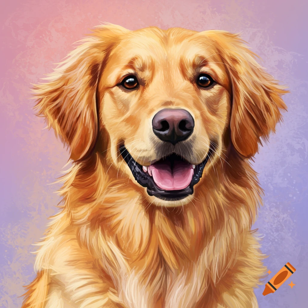 close-up of a smiling Golden Retriever dog