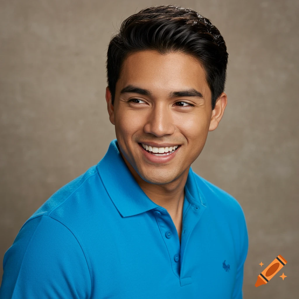 Portrait of a smiling man in a blue polo shirt looking to the left.