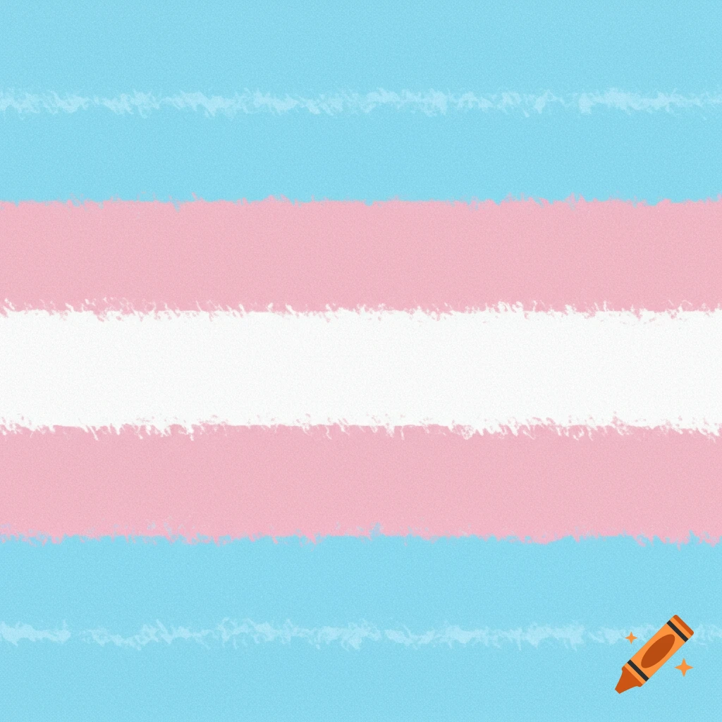 The Transgender Pride Flag with horizontal stripes.