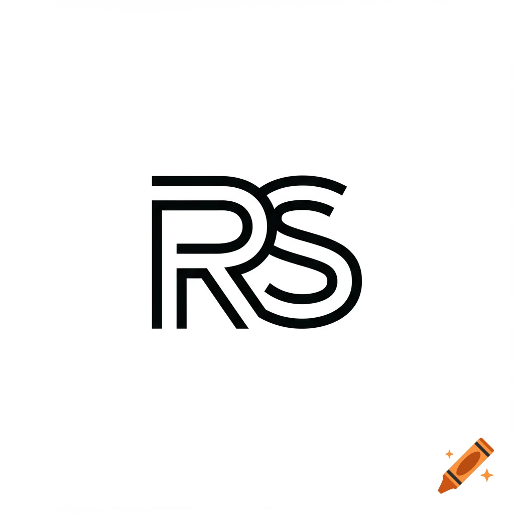 Black line logo combining the letters R and S on a white background.