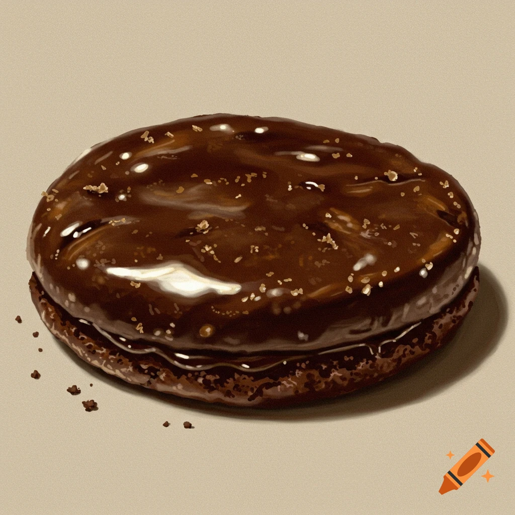 A close-up image of a chocolate cookie.