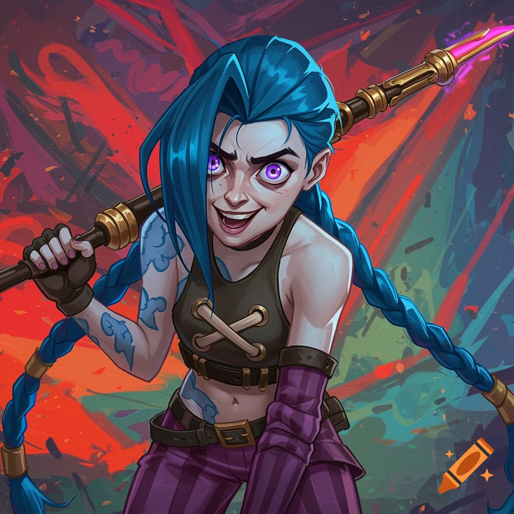 Jinx from Arcane on Craiyon