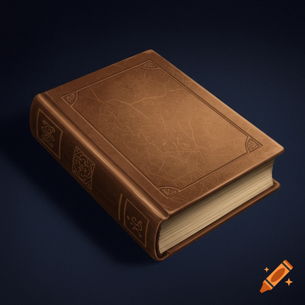 A brown book.
