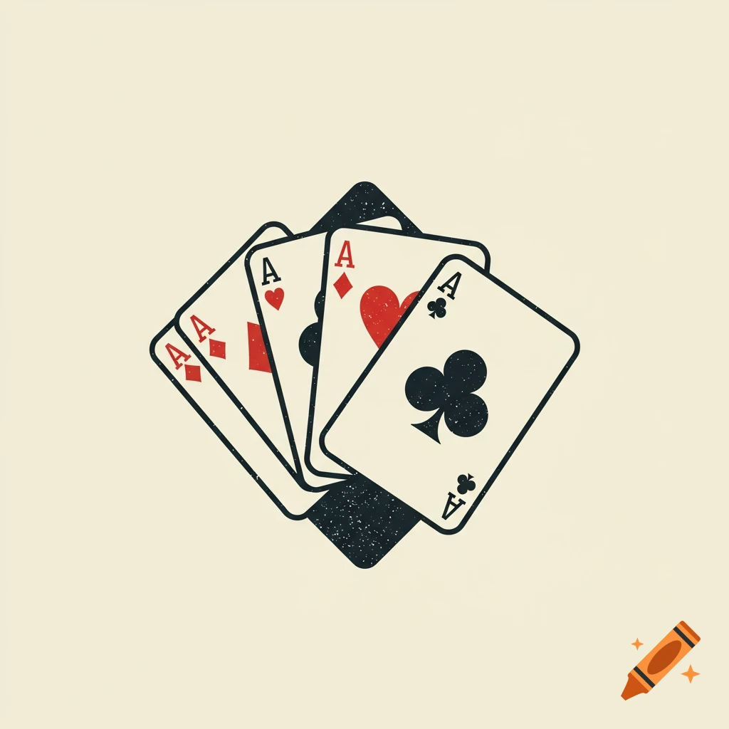 Four Ace poker cards fanned out in a stylized logo.