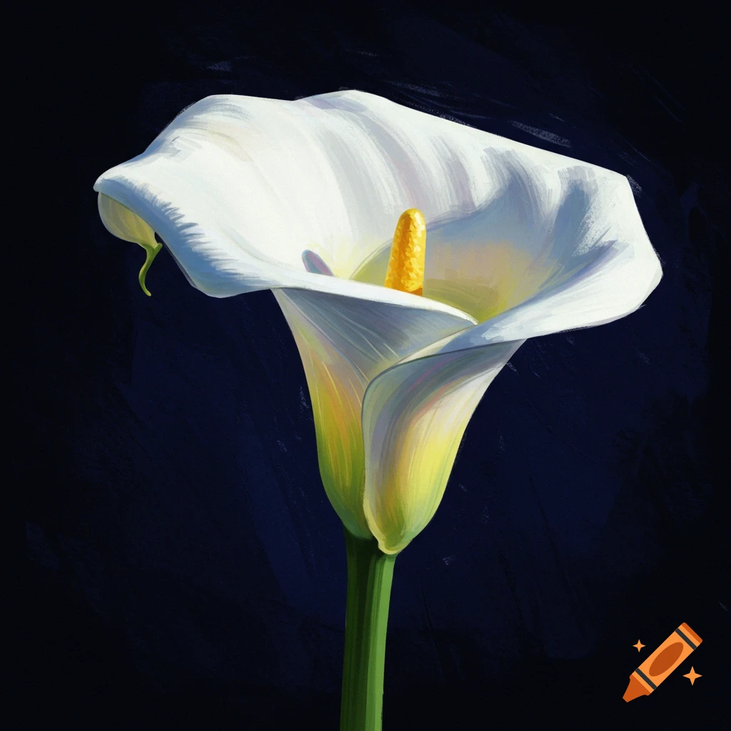 A white Calla lily