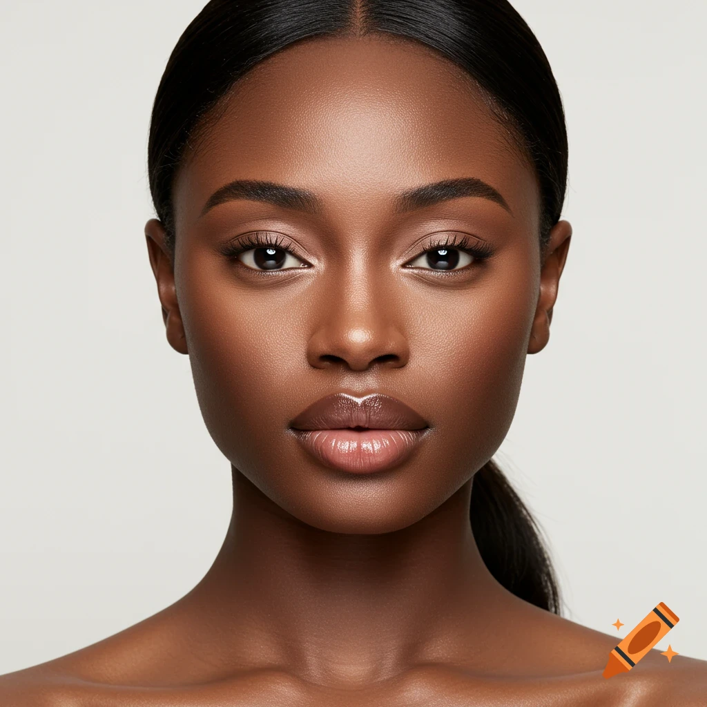Close-up portrait of a young Black woman with a ponytail