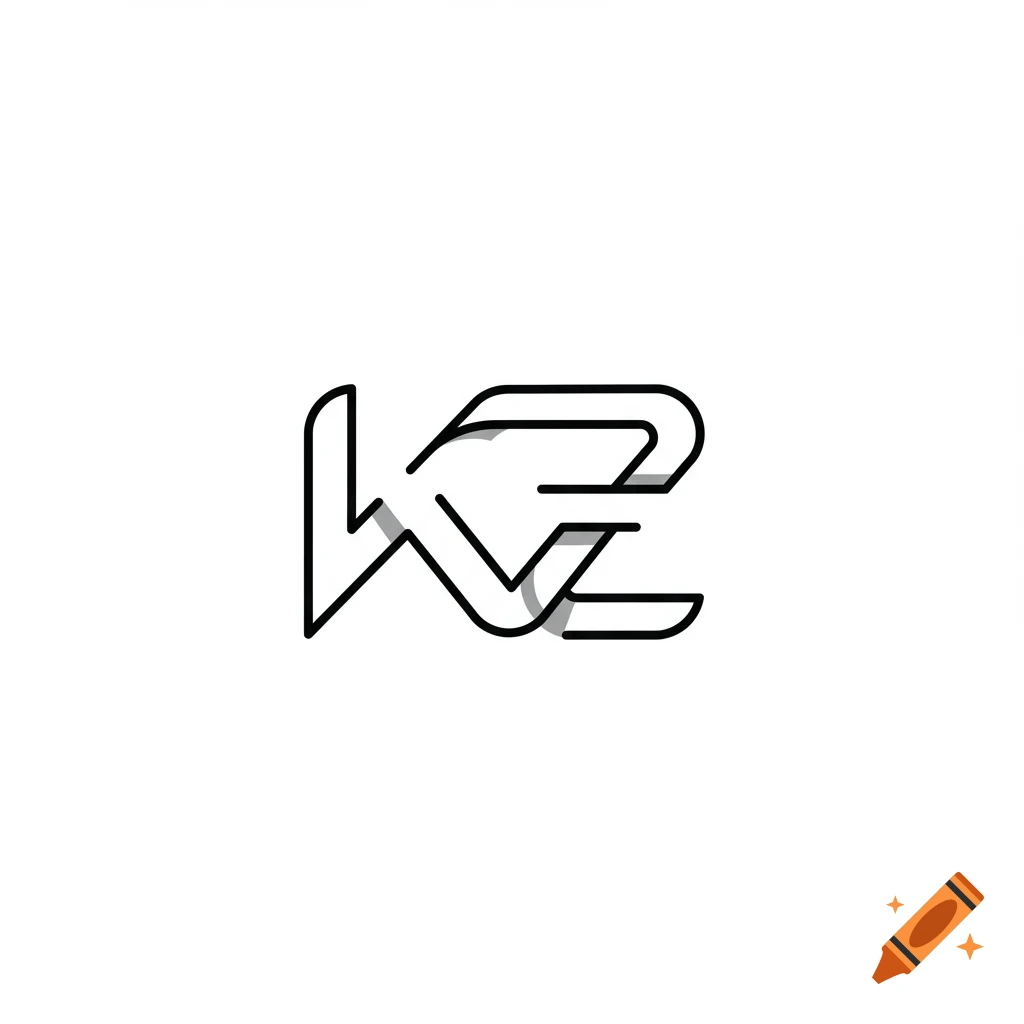 A black line art logo showing the letters K and Z stylized together with a shadow effect.