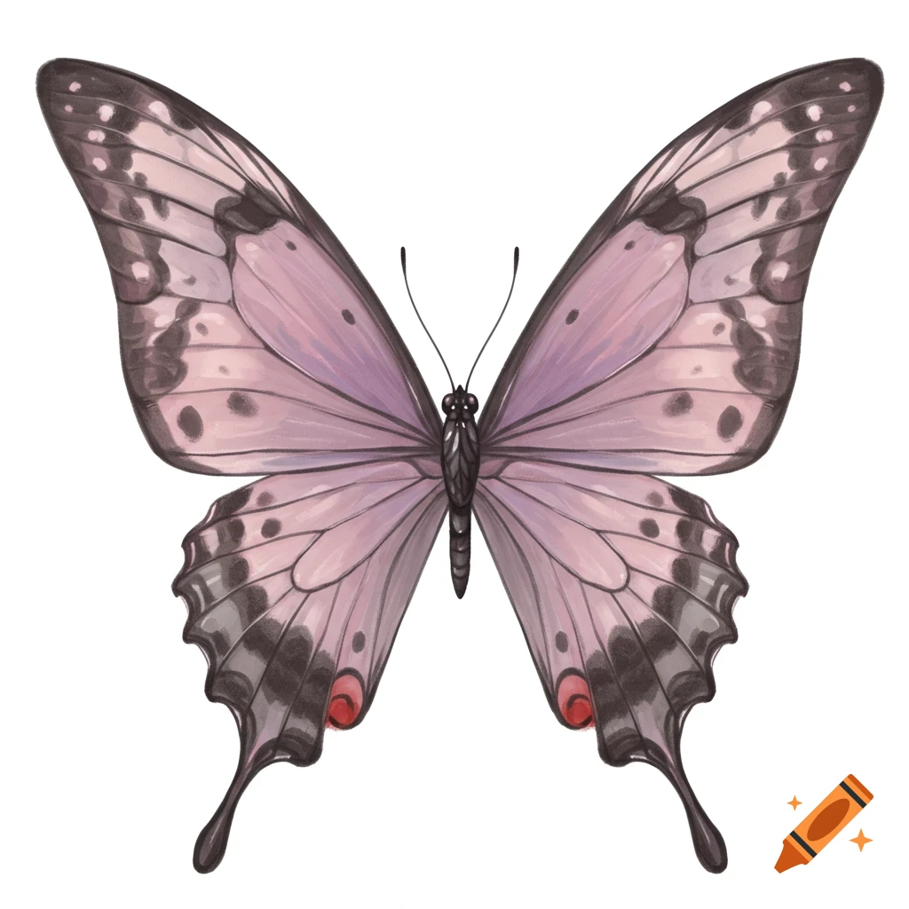 A lavender and grey butterfly.