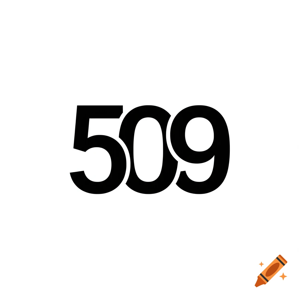 A black graphic showing the numbers 509.