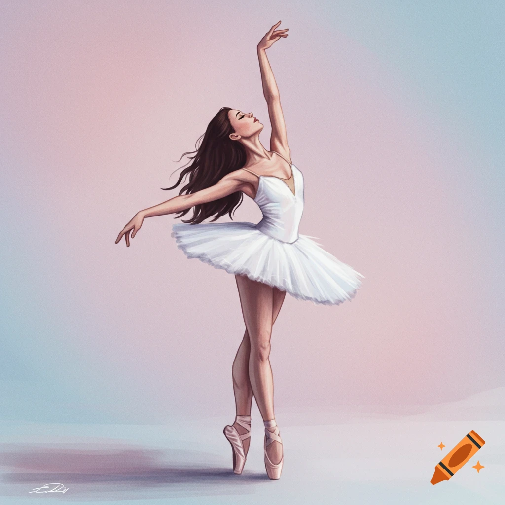 A ballerina on pointe.