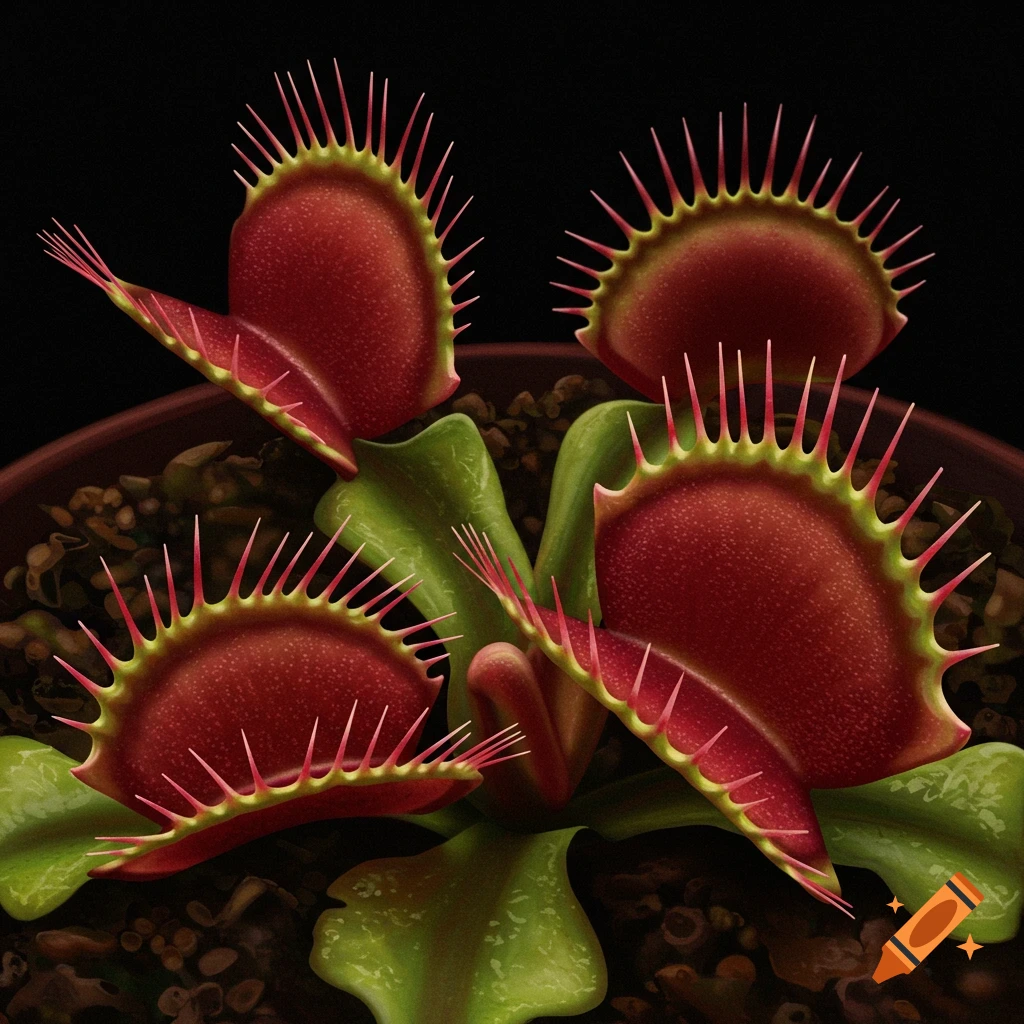 A Venus flytrap in a pot.