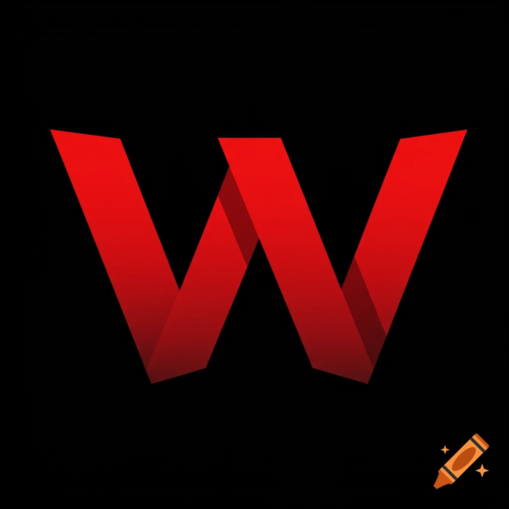 A red letter W designed to look like the Netflix logo.