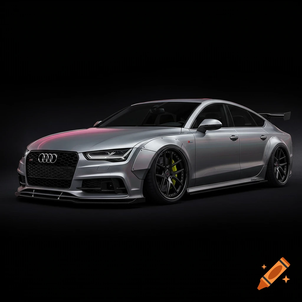 Silver widebody Audi A7