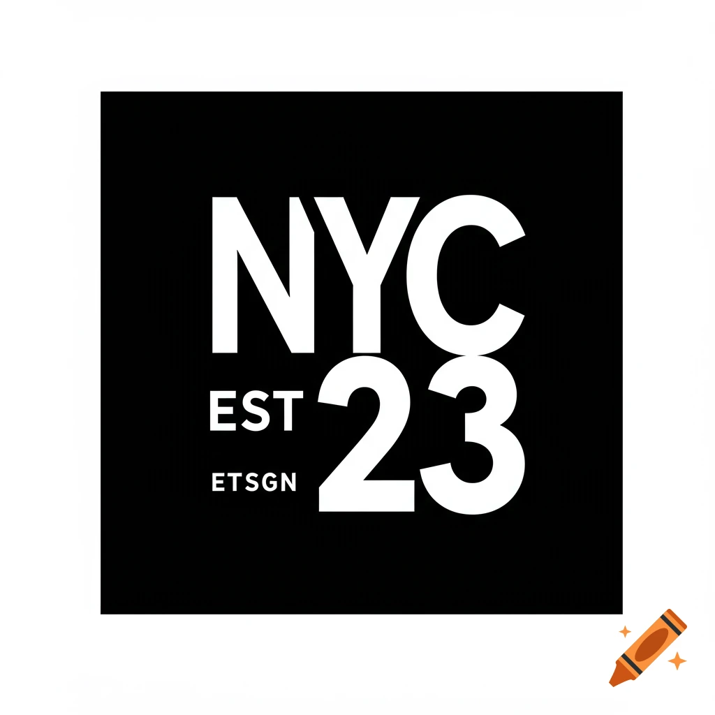 NYC stacked over EST over 23 logo on a black background