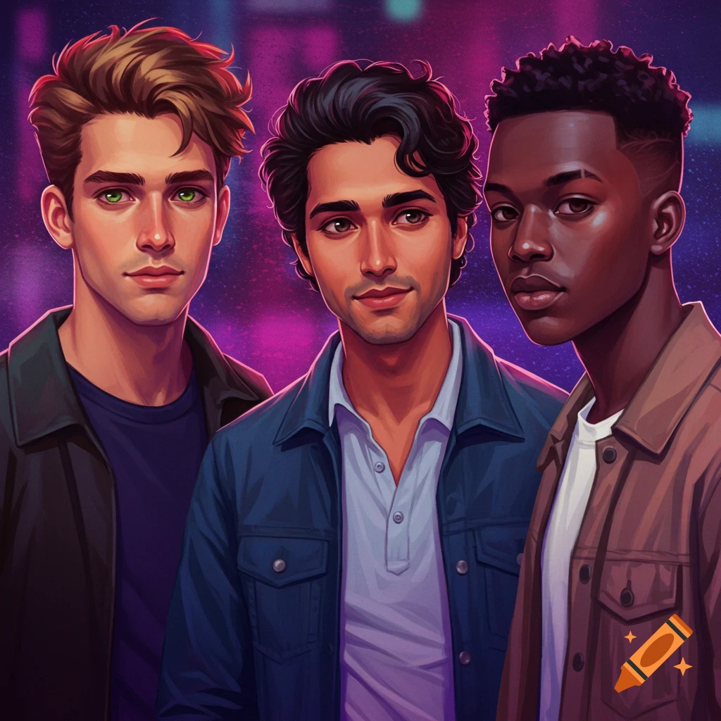 Three young men