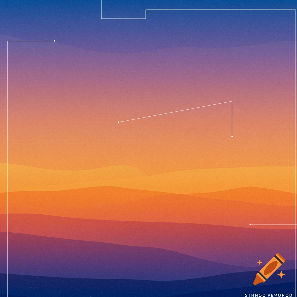 Abstract landscape gradient with geometric lines