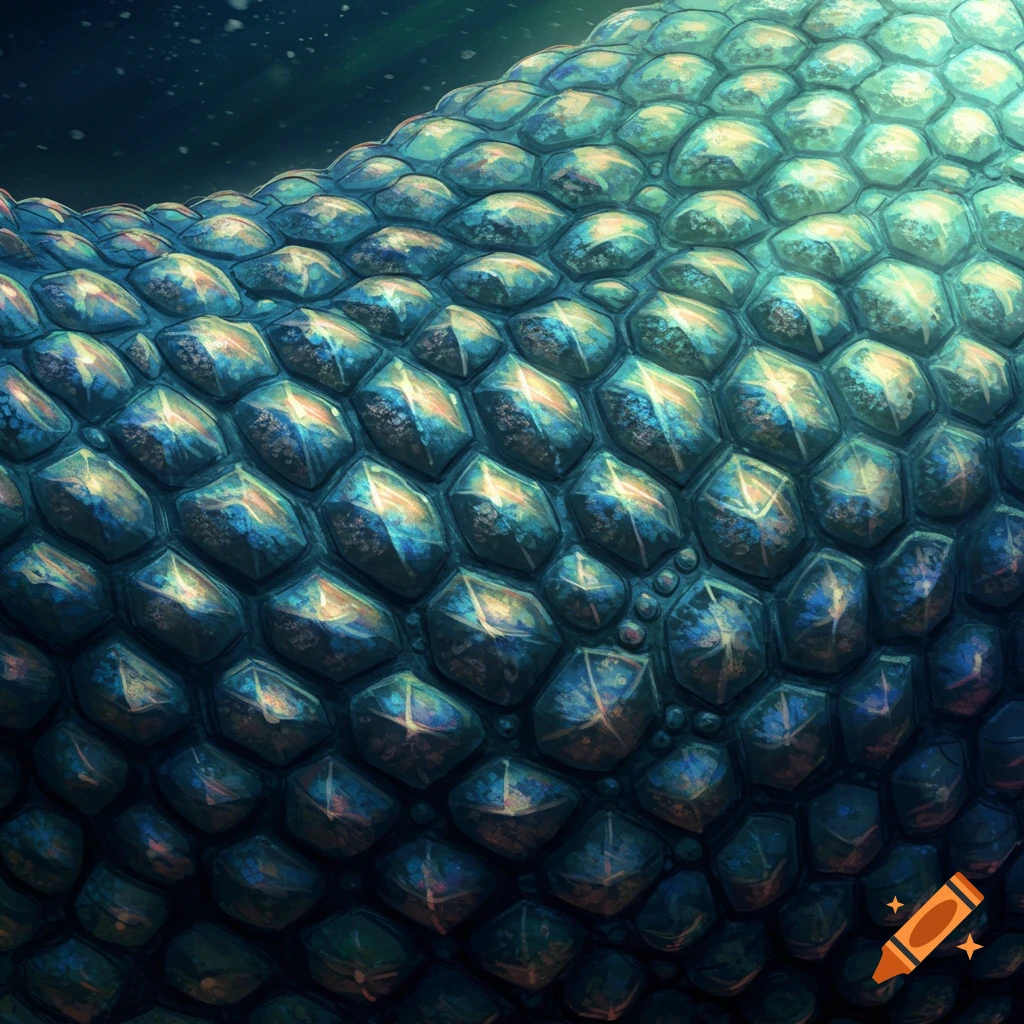 Blue Dragon Scales Texture created on Craiyon