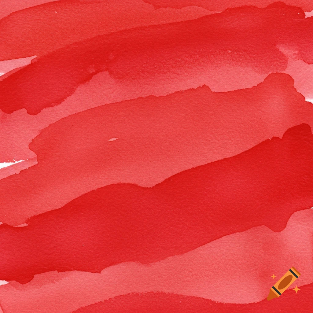 Red watercolor brush strokes on a textured background