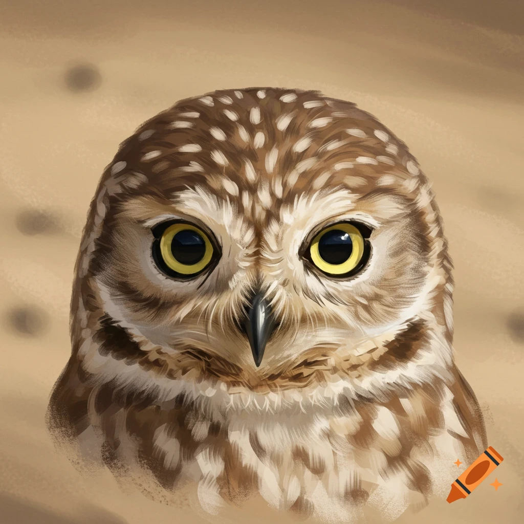 Close-up of a Burrowing owl head
