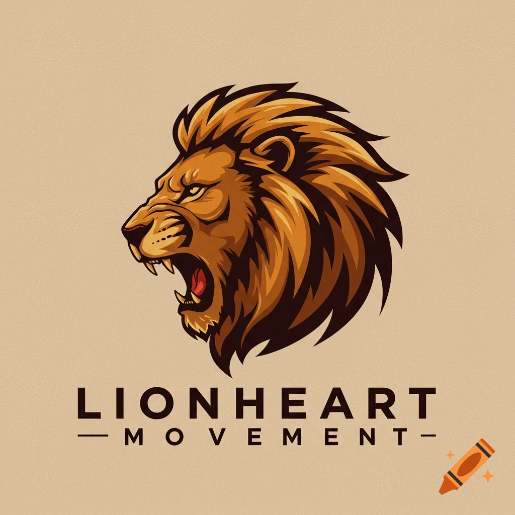 A logo featuring a stylized lion's head and the text LIONHEART MOVEMENT.