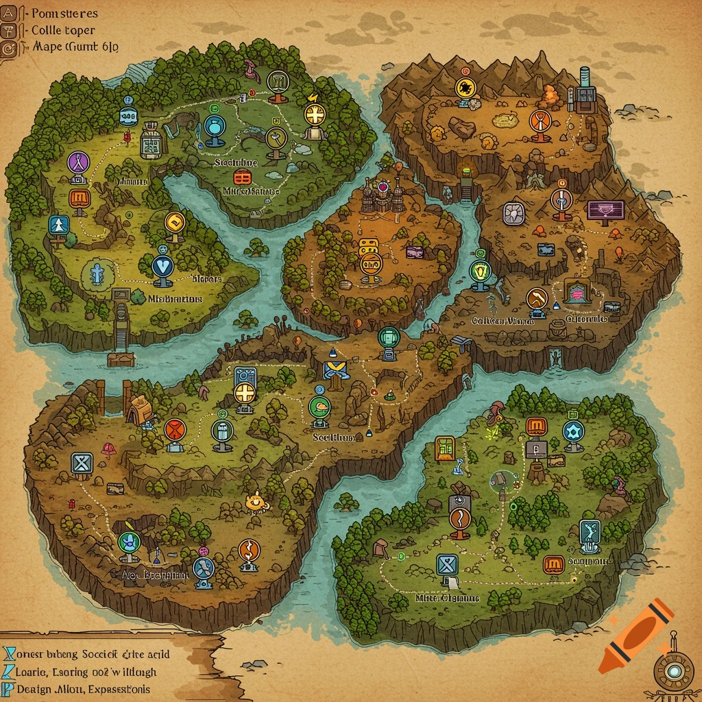 Map for military strategy game on Craiyon