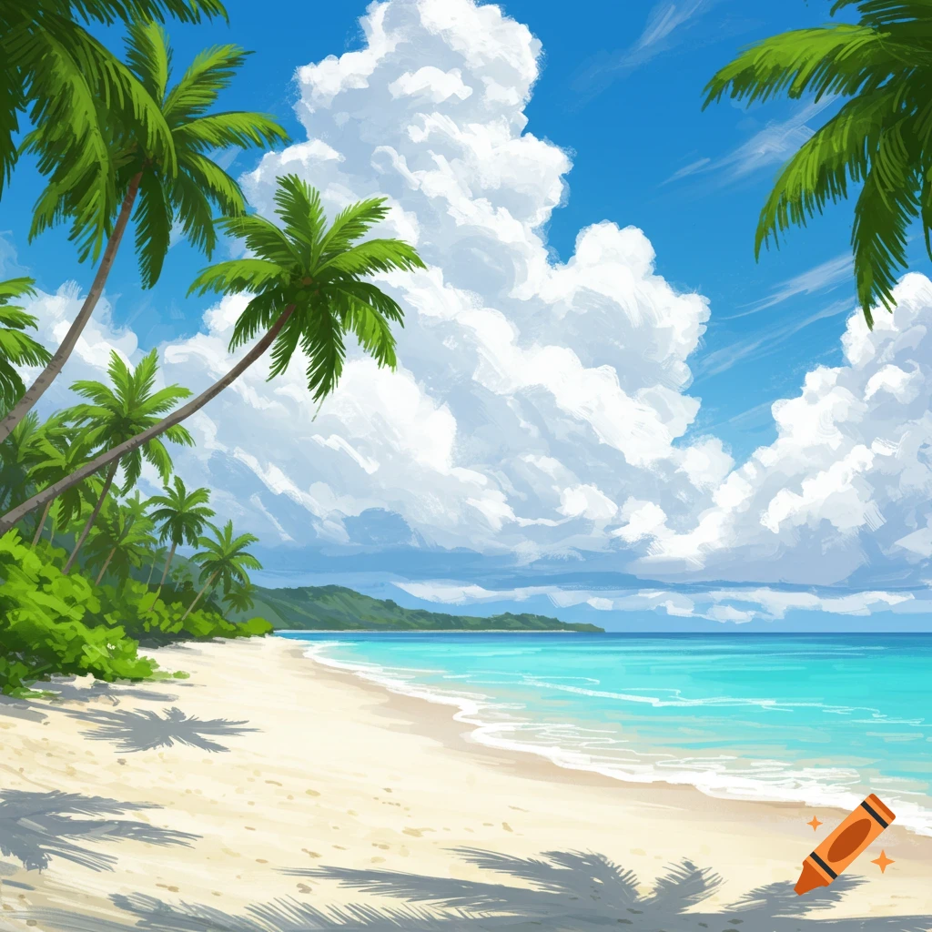 Tropical Seascape Stock Photo - Download Image Now - Beach