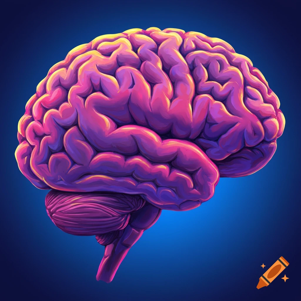 A human brain seen from the side