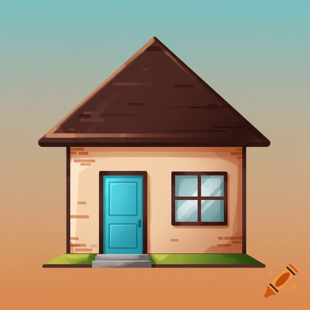 A simple house icon viewed from the front.
