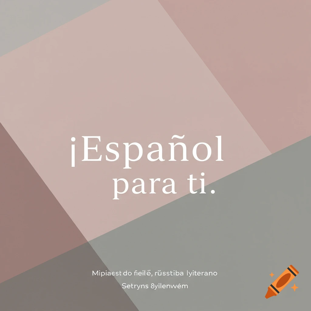 A graphic with abstract colored shapes in the background and the text "¡Español para ti." and smaller text below.