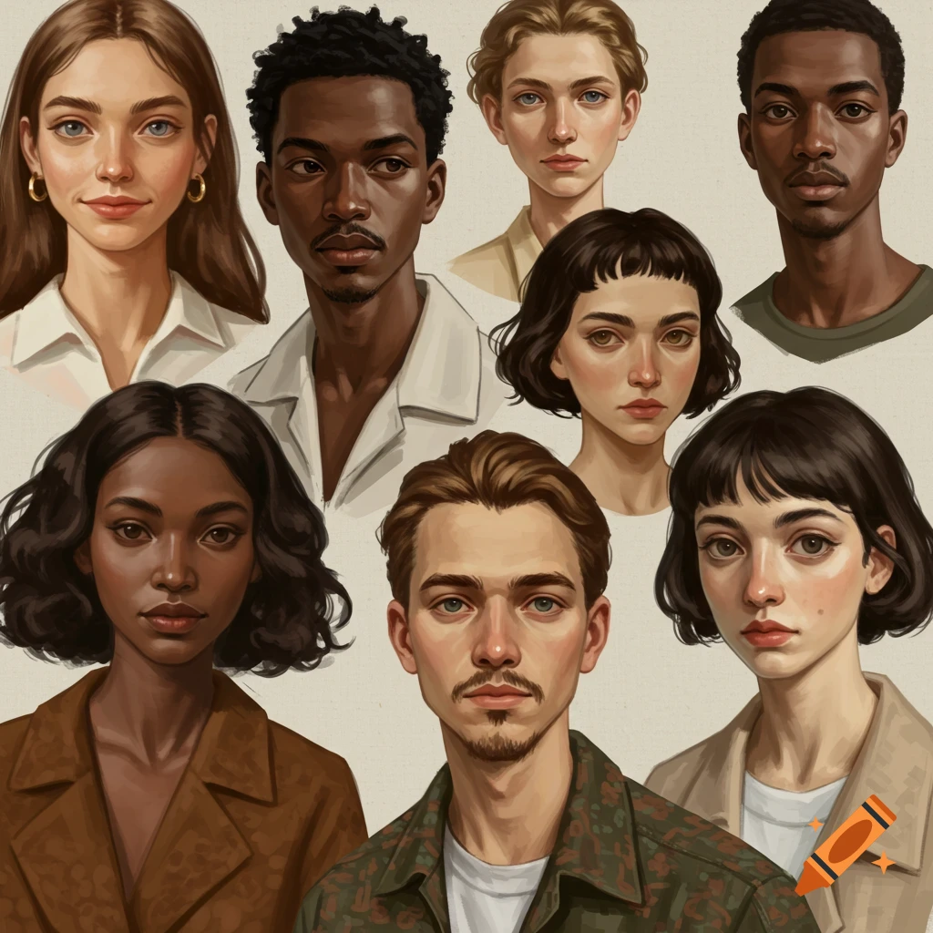 A collage of diverse portraits.