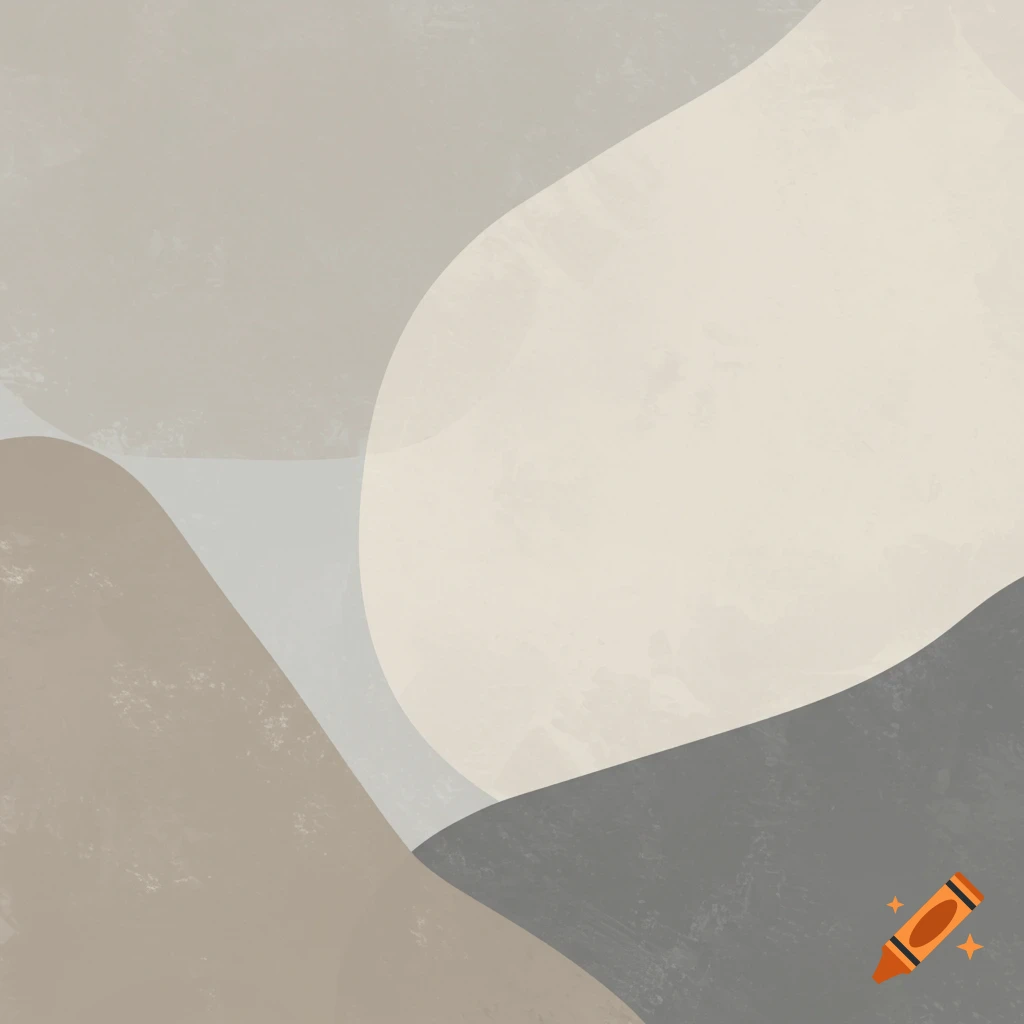 Abstract composition of overlapping organic shapes in neutral colors with texture.