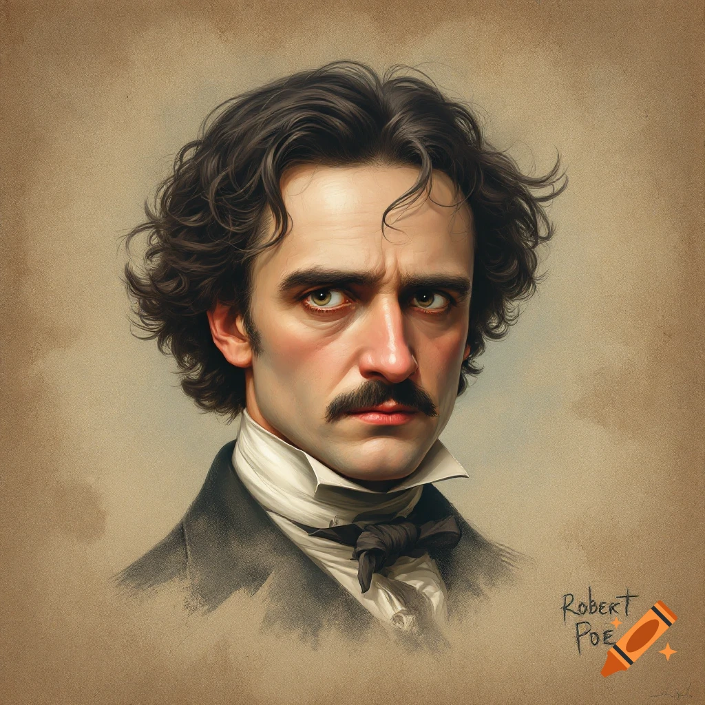 A portrait of Edgar Allan Poe.