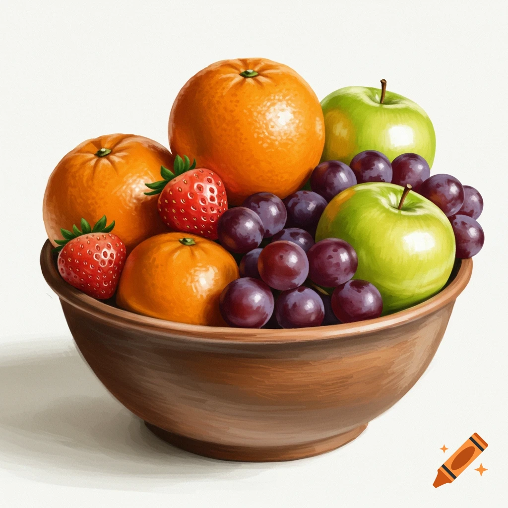 A bowl overflowing with a vibrant assortment of fruit.
