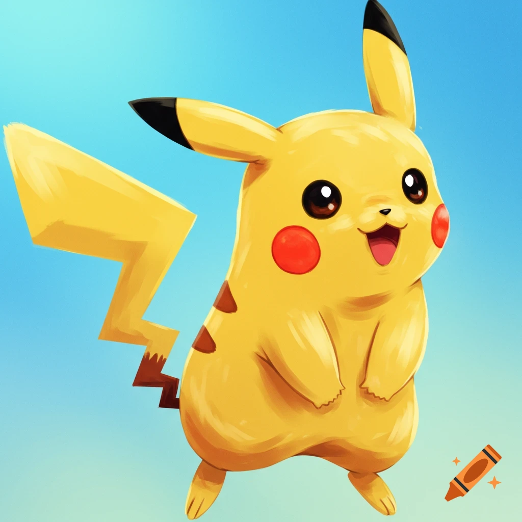 A happy Pikachu