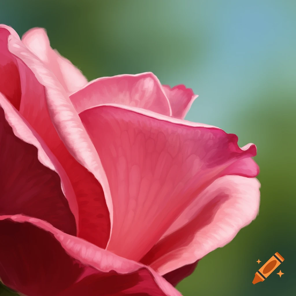Close-up of a pink rose petal against a blurred background