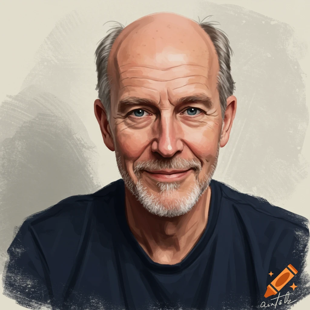 portrait of a middle-aged man with a beard.
