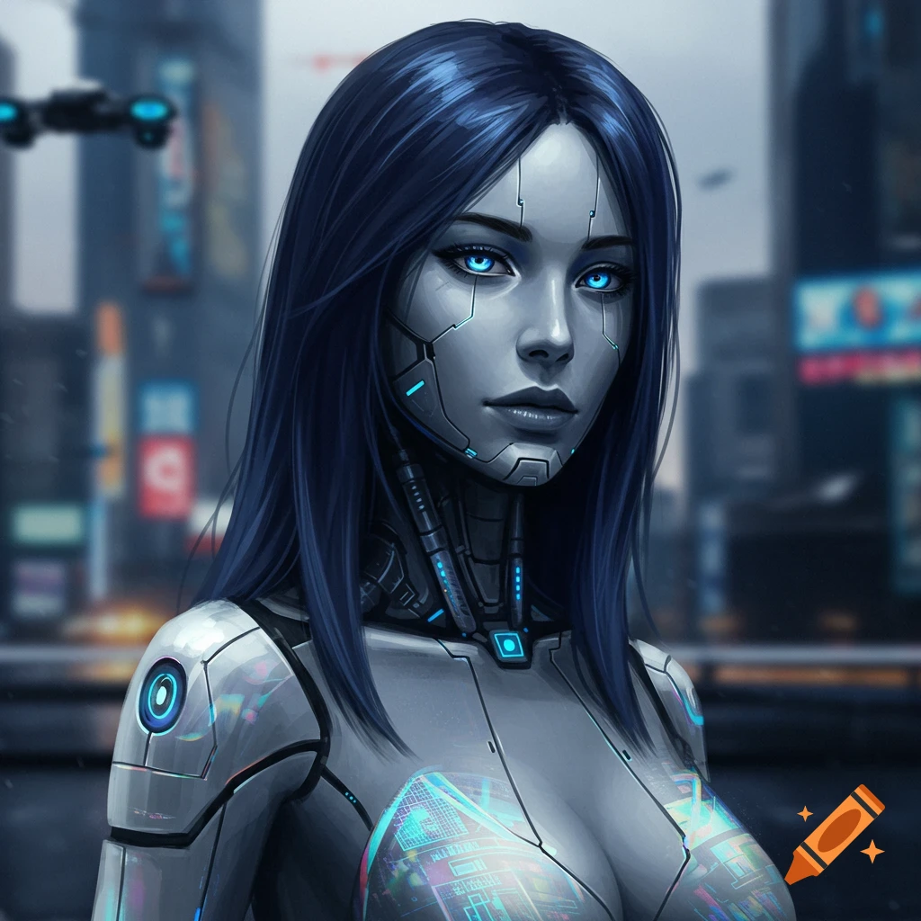 Female android on craiyon