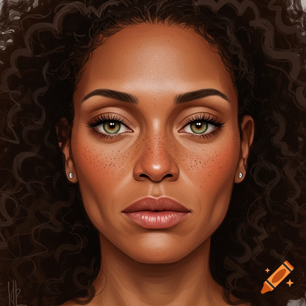 Boy with red hair, dimples, freckles, curly black hair, hazel eyes ...