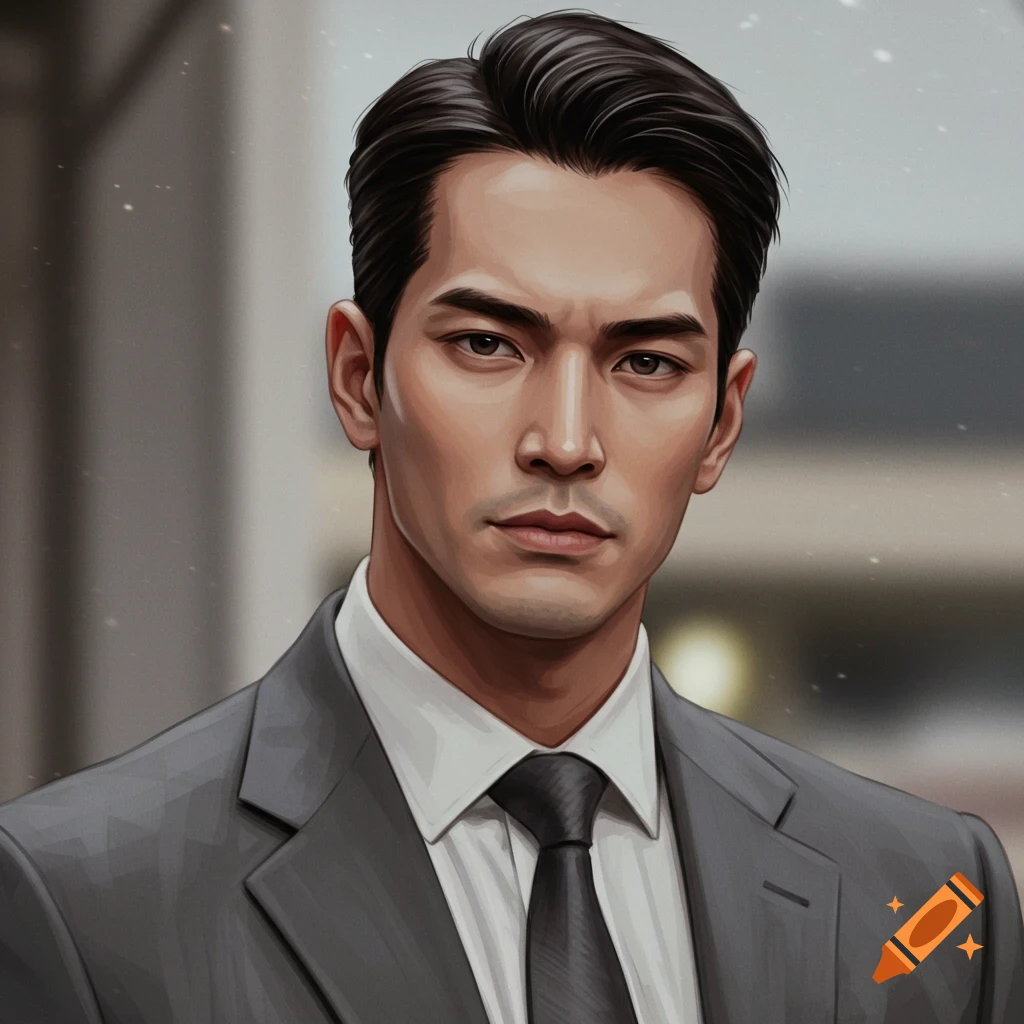Portrait of a man in a grey suit and tie.