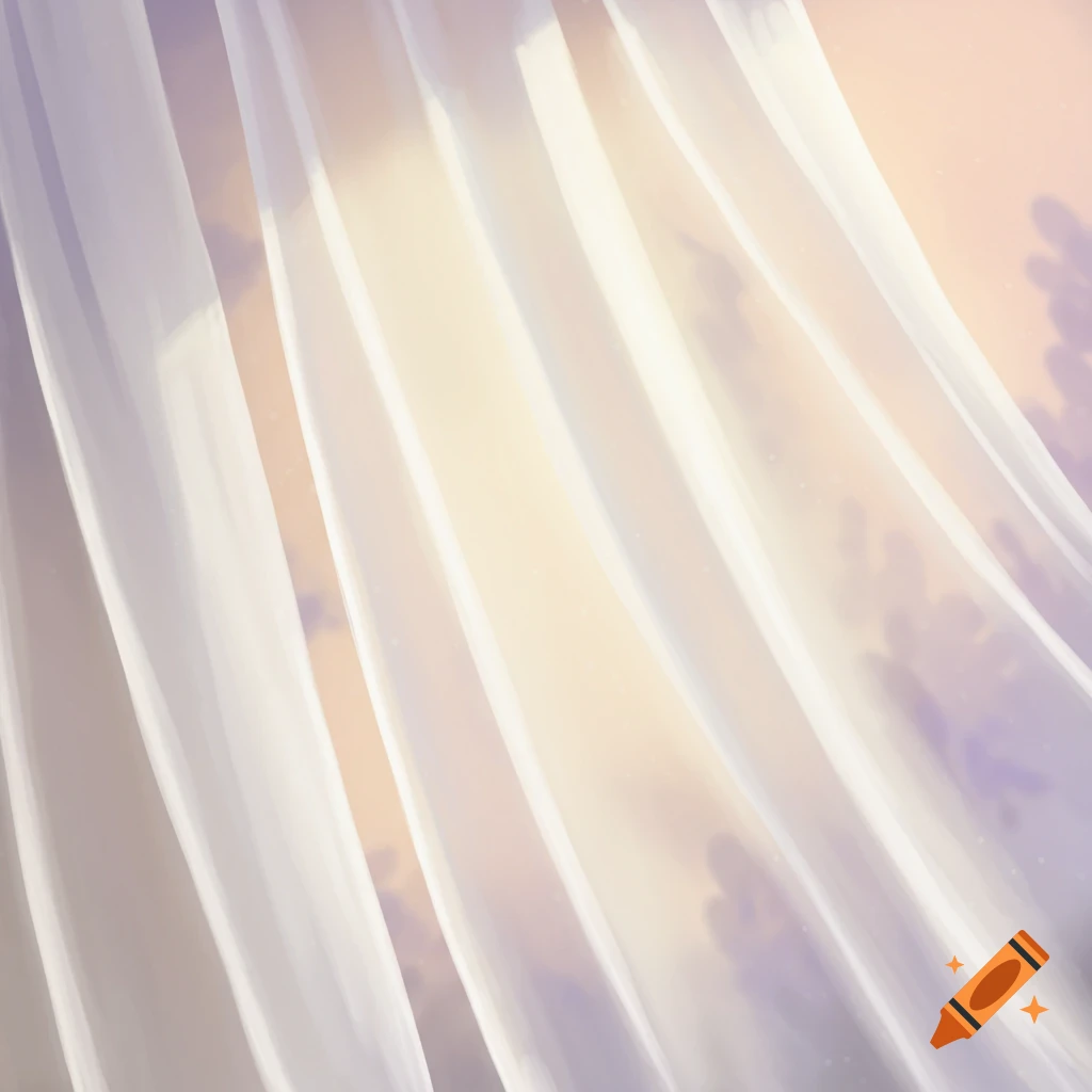 sheer white curtains with light and shadows